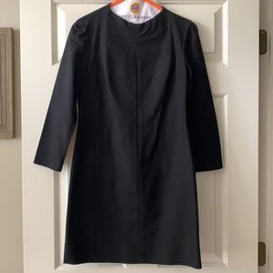 Long sleeve black shift dress